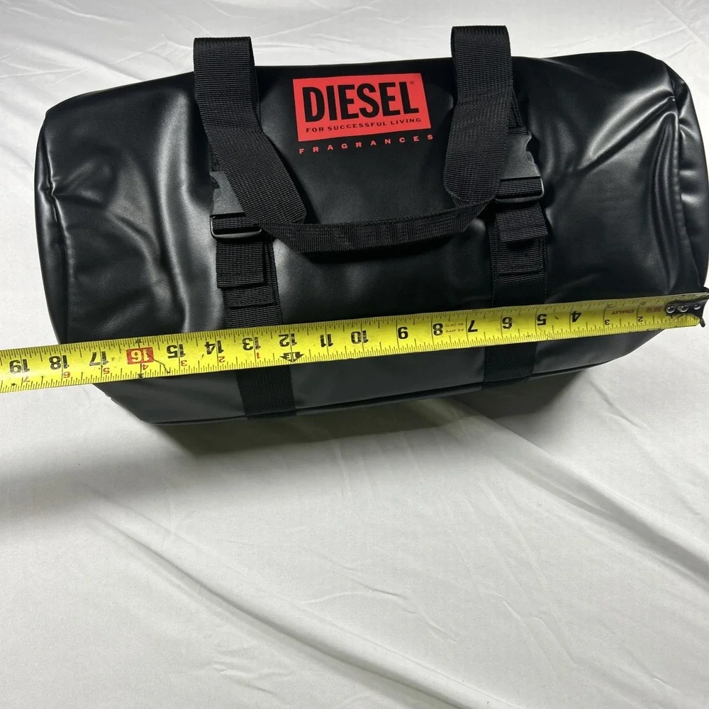 New Diesel Fragrances Bag Faux New Recycled Leather Duffle Gym Travel 18